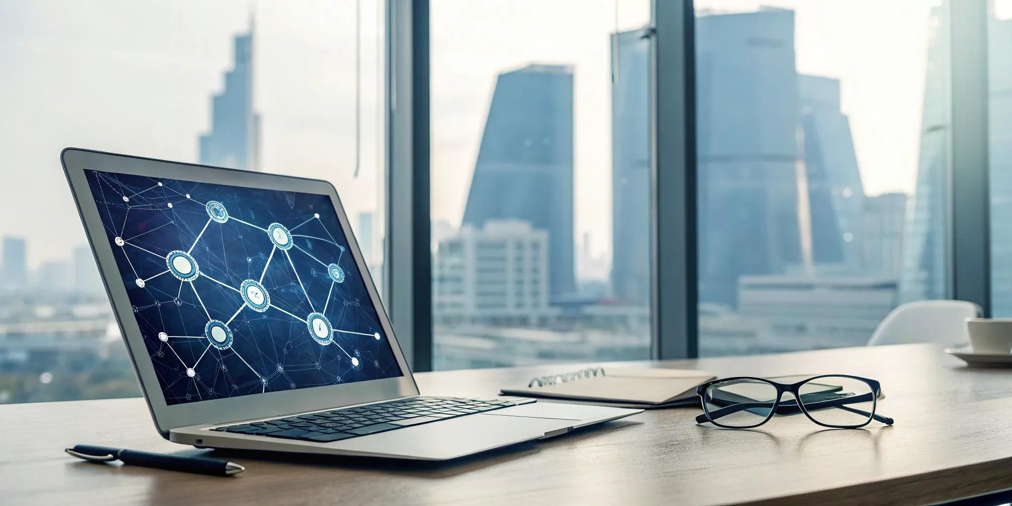 AI recruiter software displayed on a laptop.