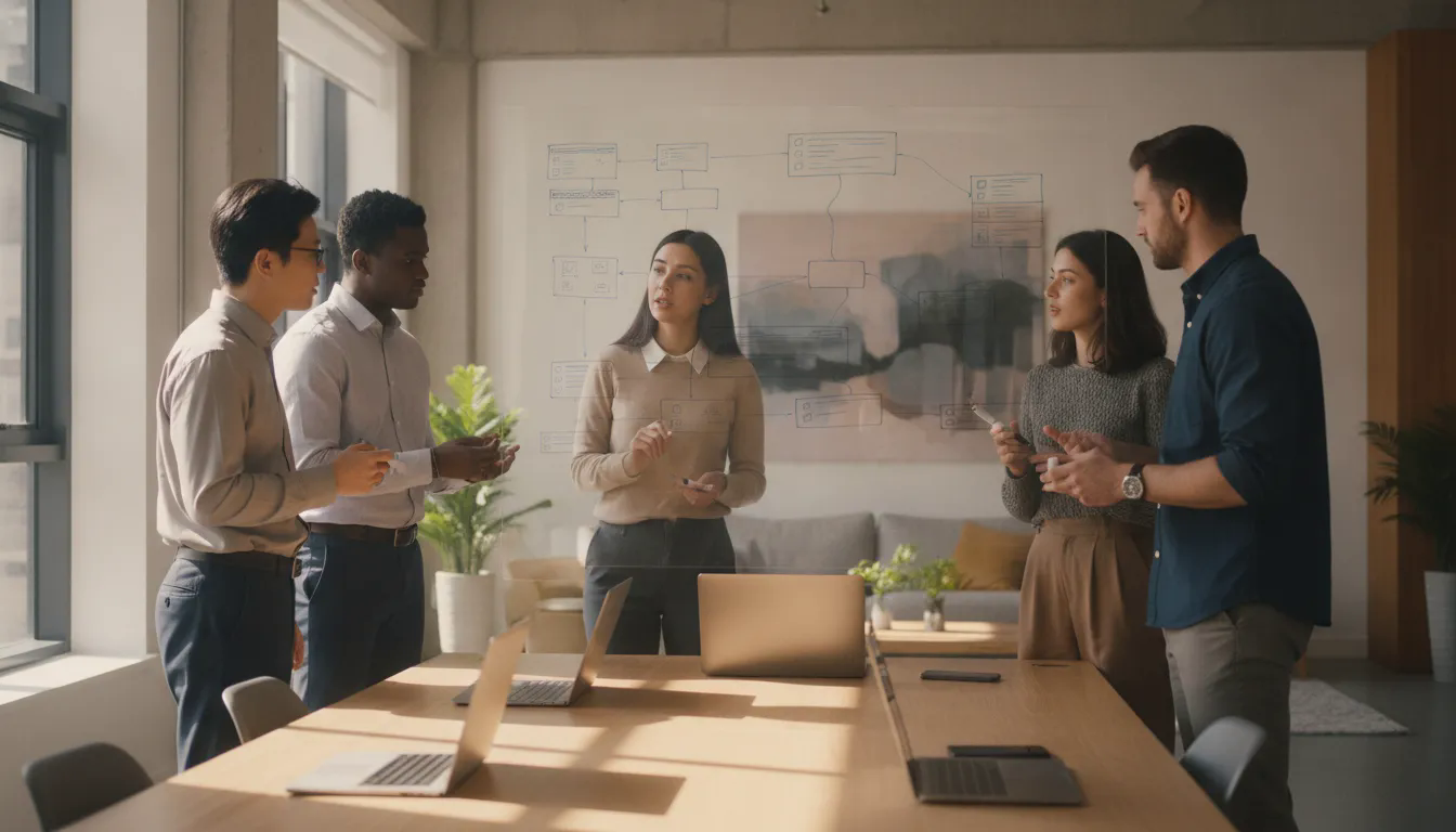 AI product engineering team planning frontend and product development