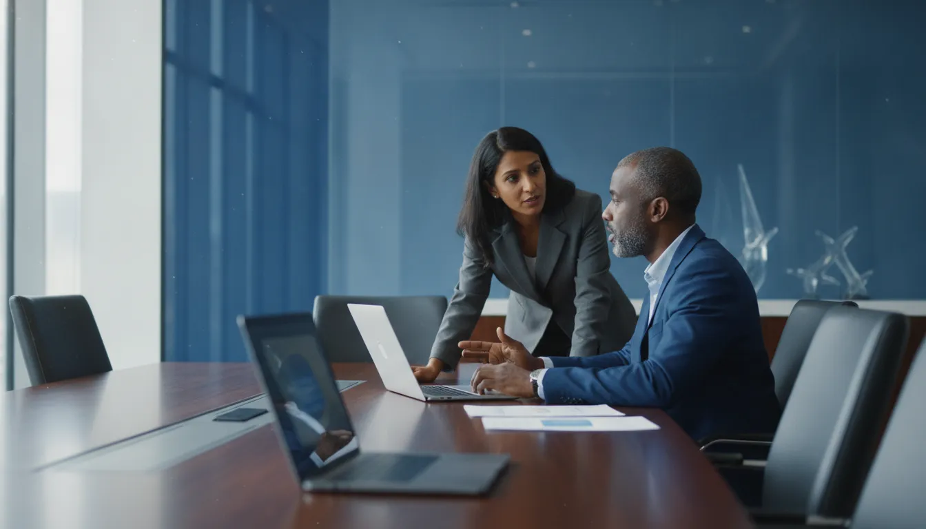 Executive leadership team planning an AI strategy