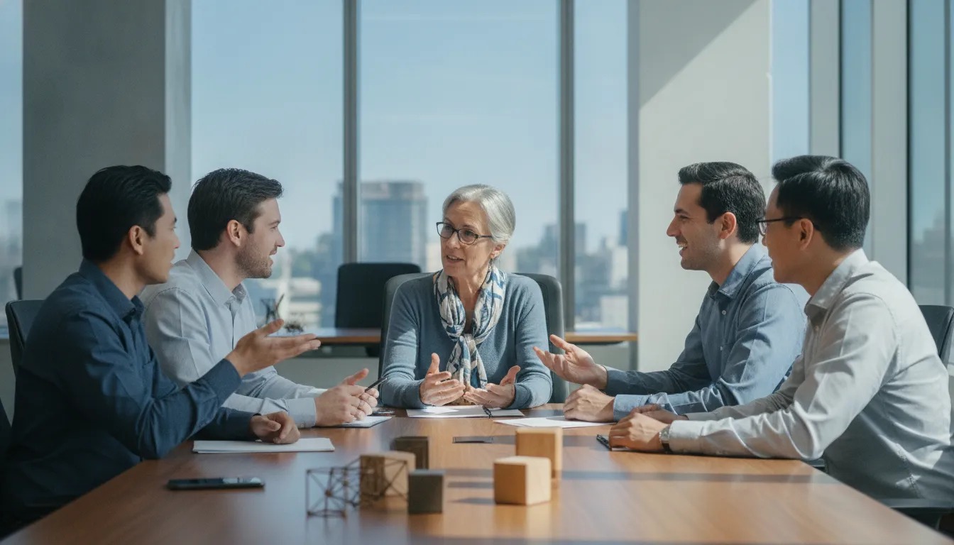 Data science team collaborating with a technical hiring leader