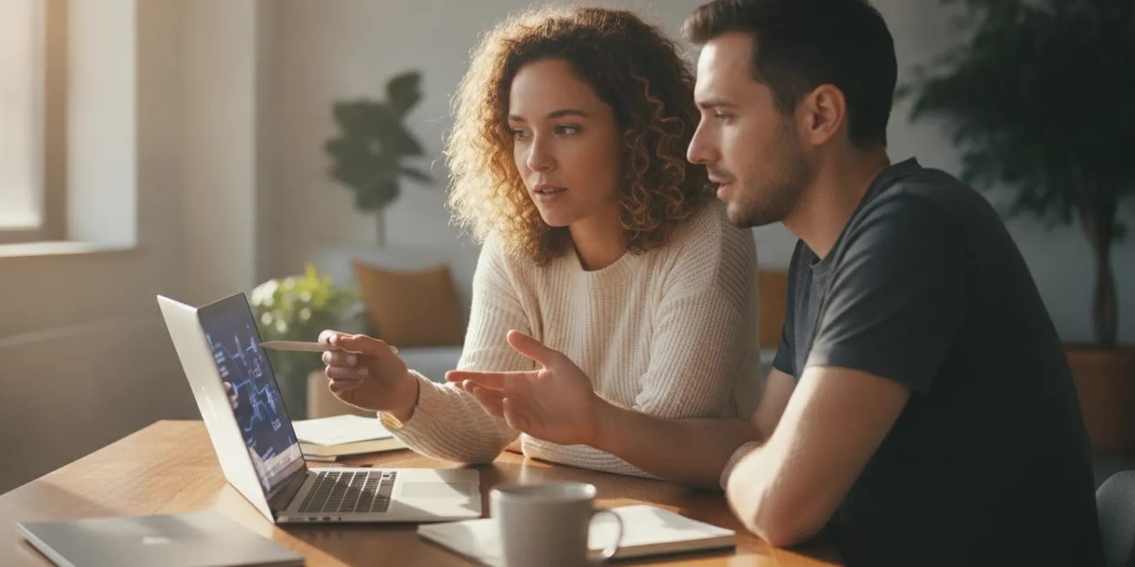 Product manager and engineer reviewing an AI product workflow